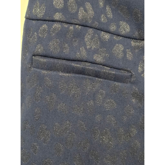 Women's Navy Leopard Crown &Ivy Pants Size 10 - Picture 10 of 10